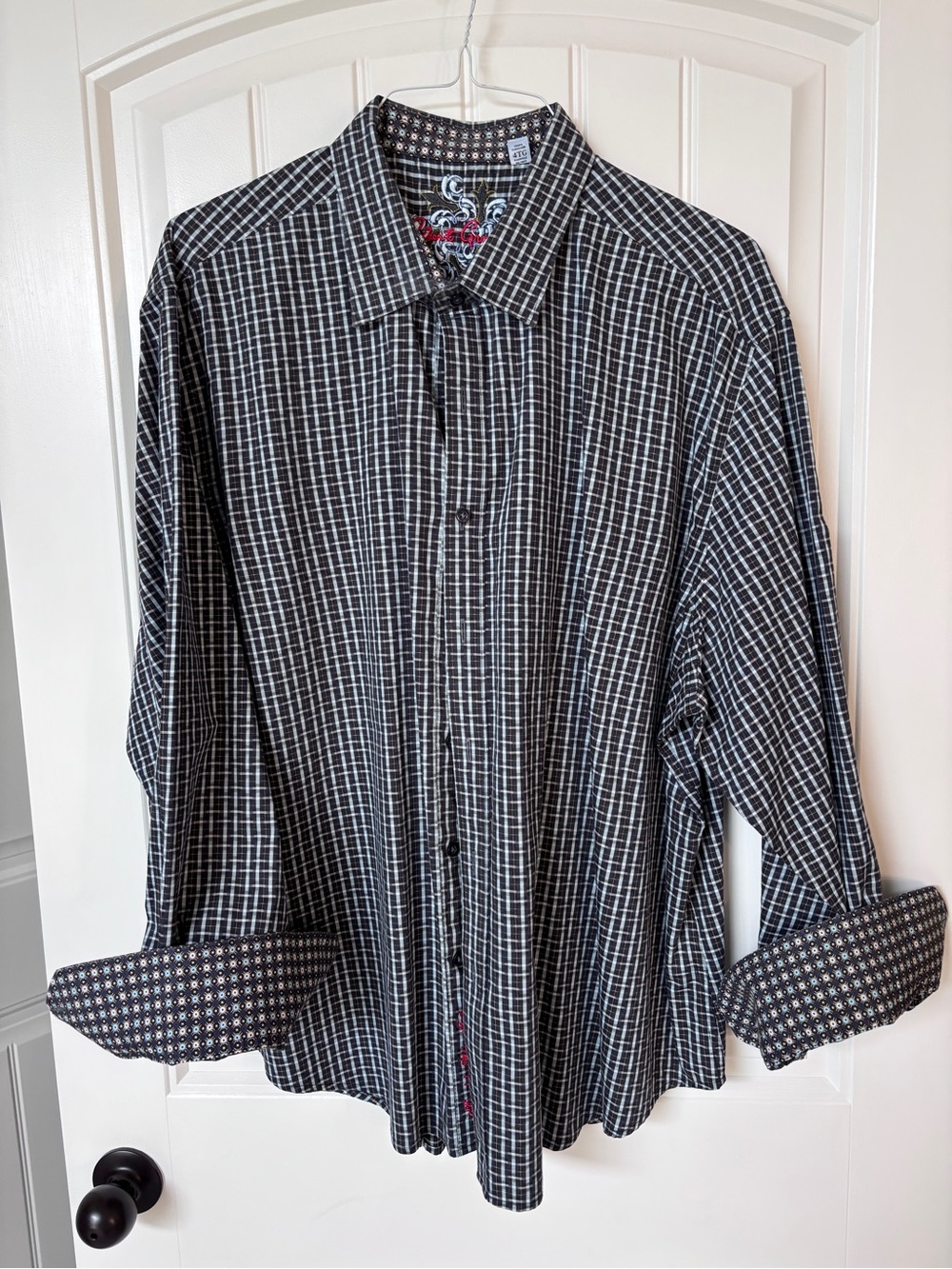 Robert Graham Black & White Windowpane Button-Down Shirt